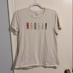 Off white “HOORAY” tee, medium